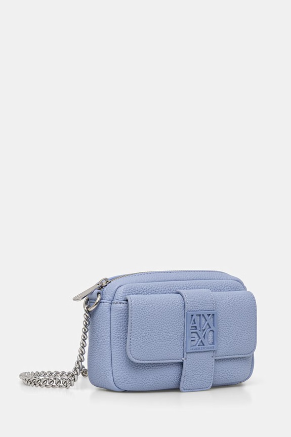 Armani Exchange torebka damska z imitacji skóry XW000324.AF11902. niebieski SS26