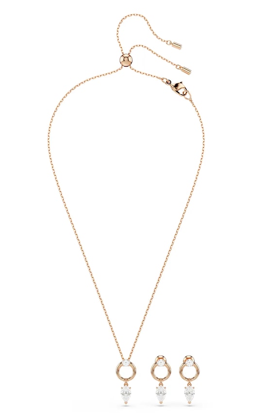 Swarovski colier si cercei MESMERA 5733808 aur AW25