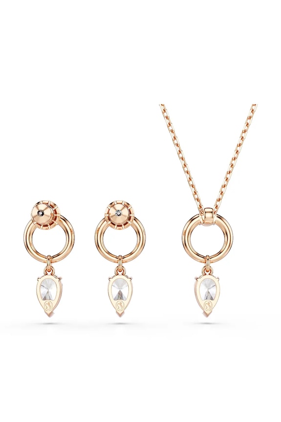 Swarovski colier si cercei MESMERA aur 5733808