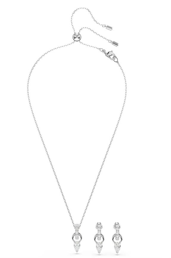 Swarovski naszyjnik i kolczyki MESMERA 5723197 srebrny AW25