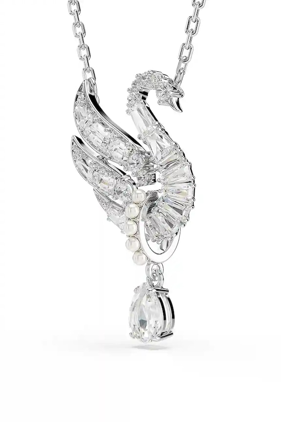 Swarovski colier SWAN argintiu 5723387
