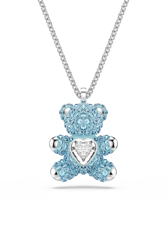 Swarovski colier TEDDY zirconiu cubic albastru 5737620