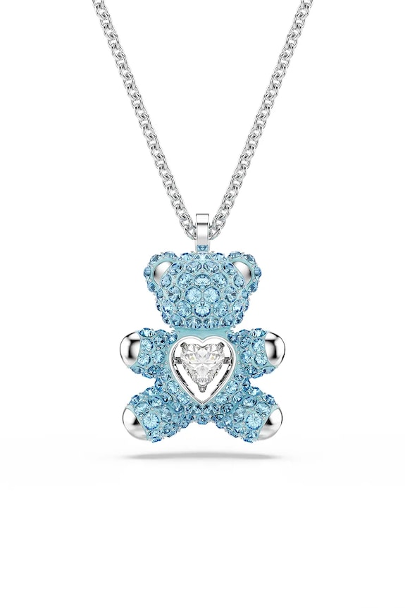 Swarovski colier TEDDY zirconiu cubic albastru 5737620