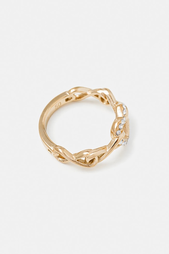 Guess pierścionek ICONIQUE JUBR05.532JW złoty AW25