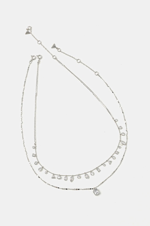 Aldo naszyjnik 2-pack cyrkonia srebrny FOETHA.973