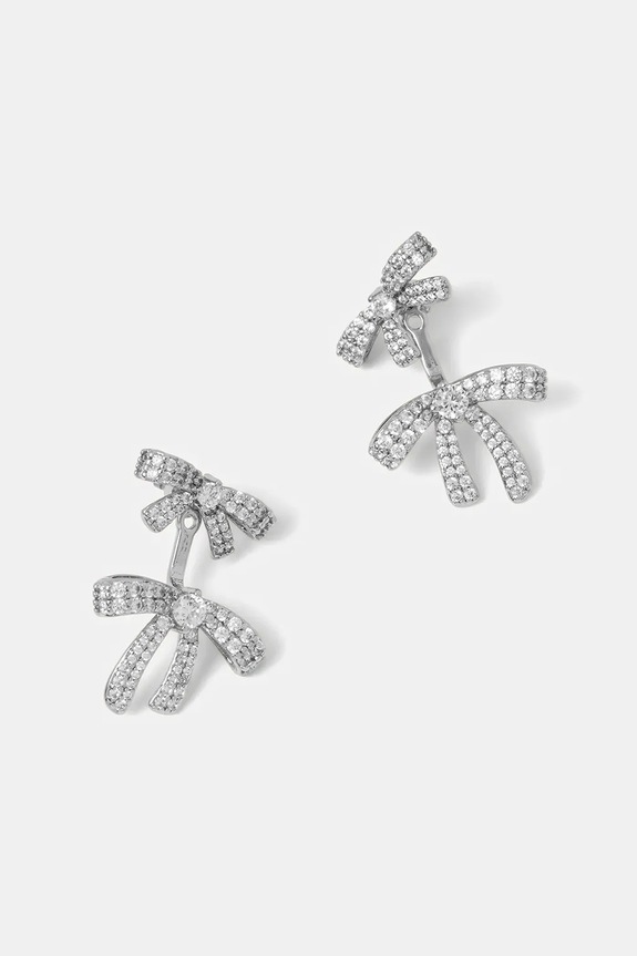 Aldo kolczyki cyrkonia srebrny BOWS.973