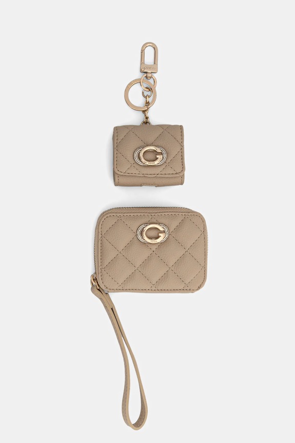 Peňaženka a puzdro na airpody Guess 2-pak GFBOXW.P5401 béžová