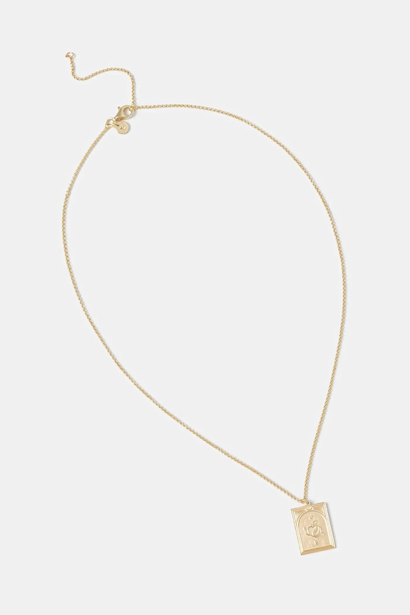 Ожерелье серебряное позолоченное Tom Wood Tarot Lovers Pendant Gold позолота золотой 101080