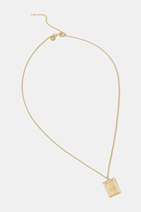 Ожерелье серебряное позолоченное Tom Wood Tarot Strength Pendant позолота золотой 101086
