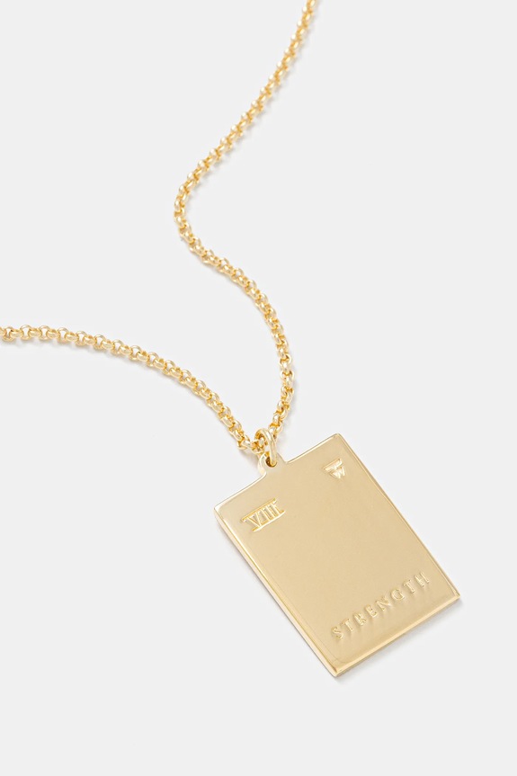 Ожерелье серебряное позолоченное Tom Wood Tarot Strength Pendant 101086 золотой AW25