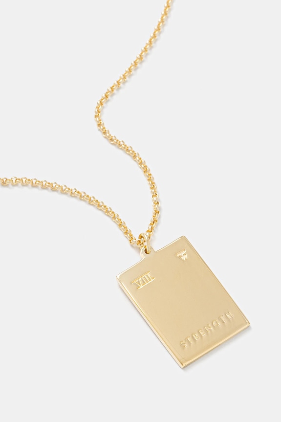 Ожерелье серебряное позолоченное Tom Wood Tarot Strength Pendant 101086 золотой AW25