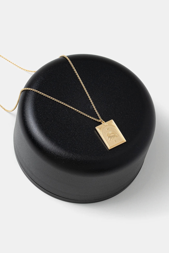 Аксессуары Ожерелье серебряное позолоченное Tom Wood Tarot Strength Pendant 101086 золотой