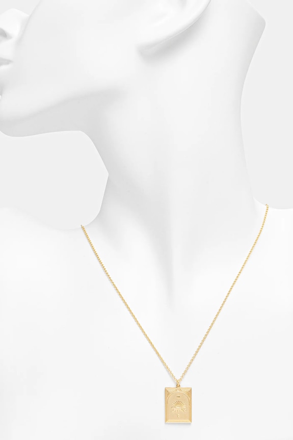 Ожерелье серебряное позолоченное Tom Wood Tarot Strength Pendant золотой 101086