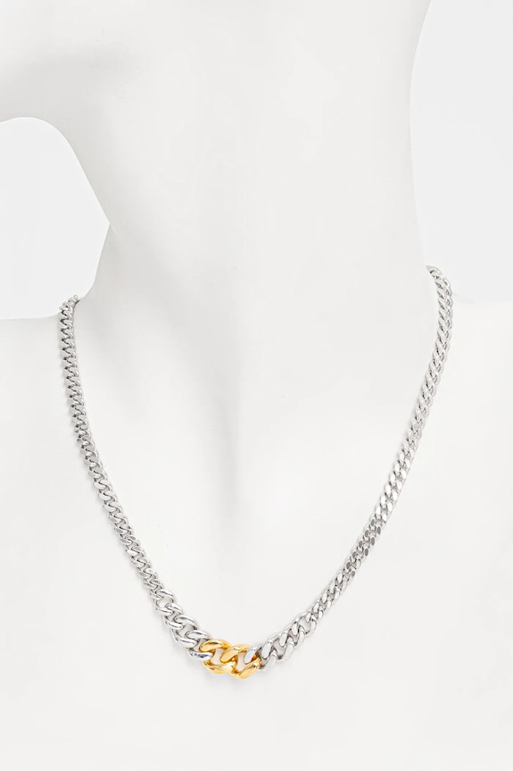 Accesorii Tom Wood colier de argint Dean Chain Duo 101250 aur