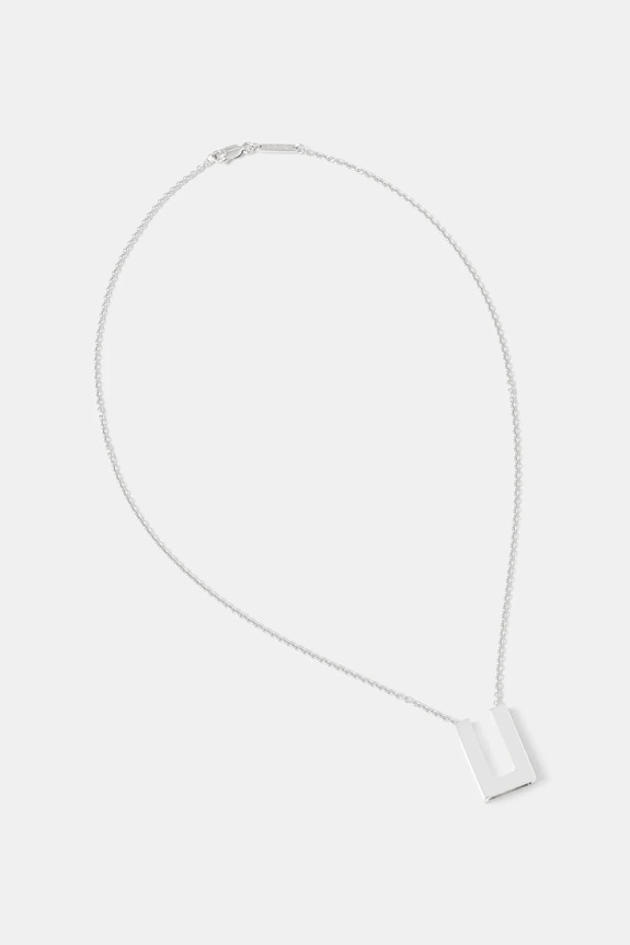 Tom Wood colier de argint Square Pendant argint argintiu 101427