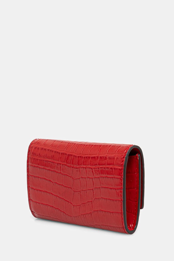 Θήκη για κάρτες Tory Burch Kira Croc Flap Card 174403.600 κόκκινο AW25