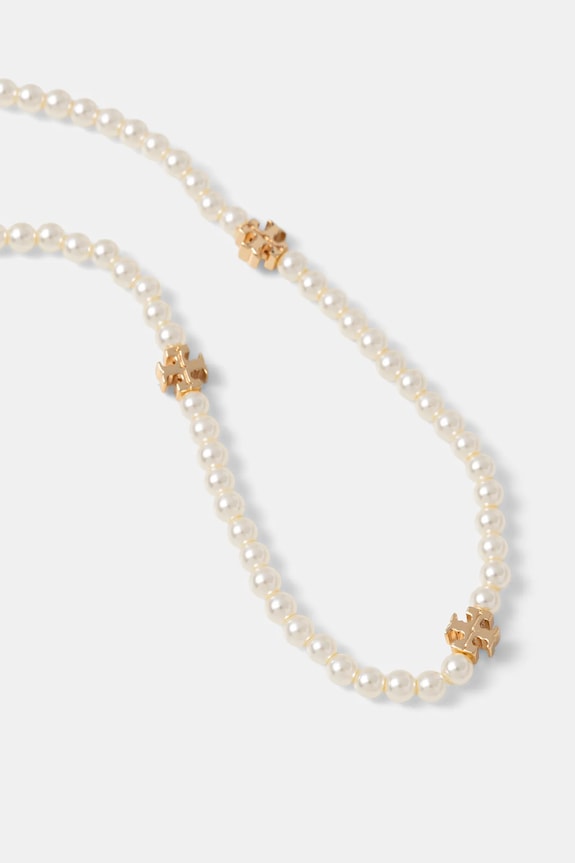 Tory Burch collana Kira Pearl Necklace 171218.137 bianco AW25