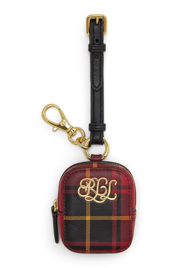 Kožená kľúčenka Lauren Ralph Lauren čierna 432981194