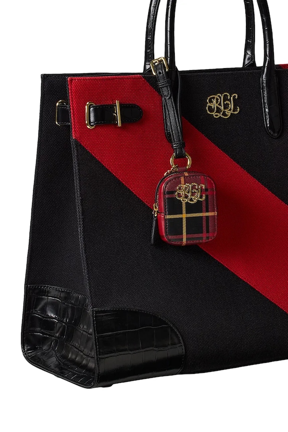 Kožená kľúčenka Lauren Ralph Lauren 432981194 čierna