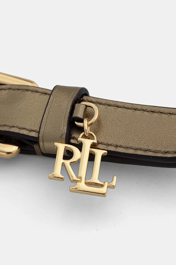 Kožená kľúčenka Lauren Ralph Lauren 432981401 zlatá AW25