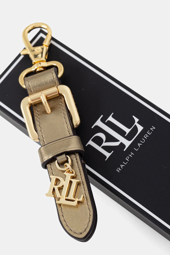 Doplnky Kožená kľúčenka Lauren Ralph Lauren 432981401 zlatá