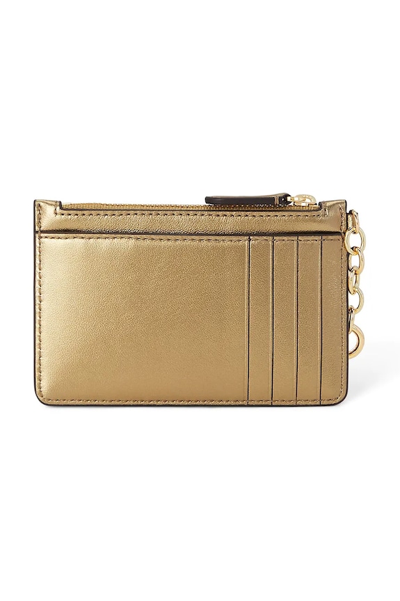 Lauren Ralph Lauren husă din piele pentru carduri 432982049 aur AW25