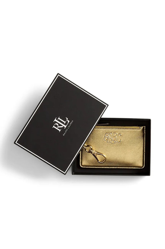 Accesorii Lauren Ralph Lauren husă din piele pentru carduri 432982049 aur