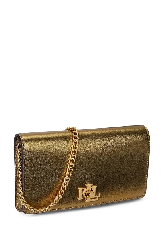 Lauren Ralph Lauren borsa a mano in pelle 432P02411 oro AW25
