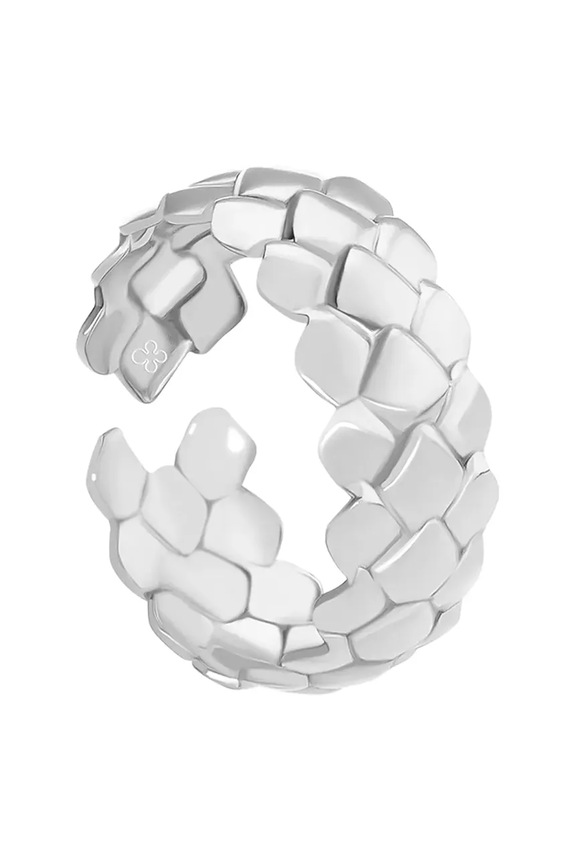 Lilou inel placat cu argint Snake argintiu 262/PIE/NO2/SR