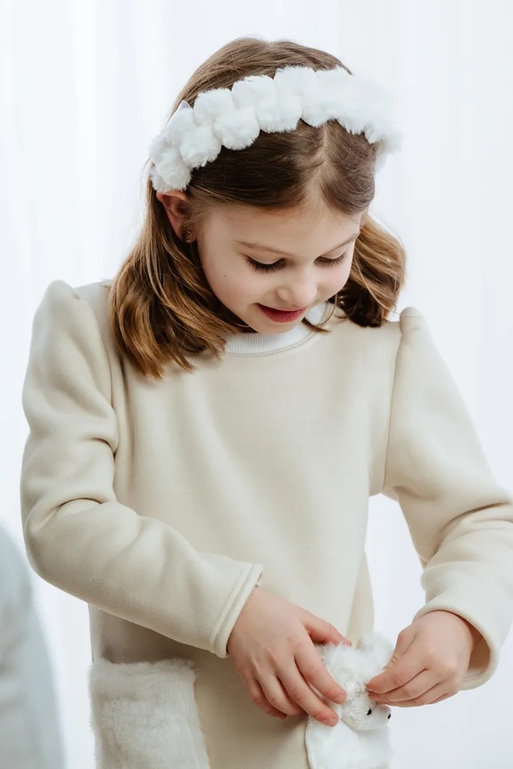 Dječja traka za kosu Jamiks LETITIA bež LETITIA.Opaska.JZI140.G