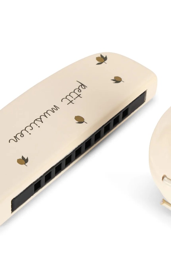 Konges Sløjd giocatolo in legno neonati MUSIC SET PETIT LEMON GLOSSY FSC pacco da 3 KS103931.9BYA beige AW25