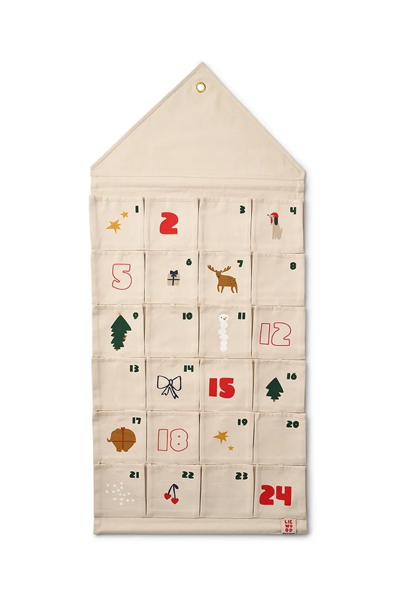 Dječji adventski kalendar Liewood Babbo Christmas Gift Calendar bež LW14987.9BYA
