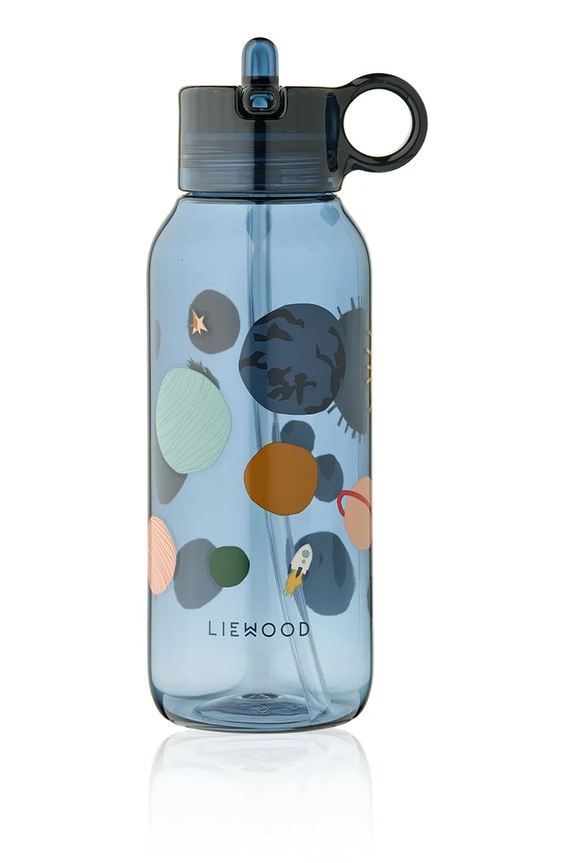Liewood zestaw dziecięcy lunchbox i butelka Chelsey Printed Lunchbox Set niebieski LW20131.9BYA