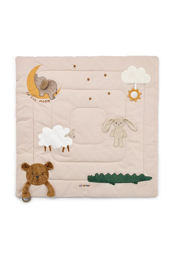 Liewood kocyk niemowlęcy Bernet Classic Activity Blanket LW20139.9BYA beżowy SS26
