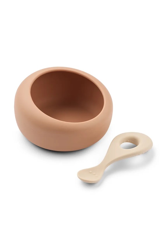 Liewood zestaw naczyń dla dzieci Sparia Bowl w. Spoon pomarańczowy LW20335.9BYA