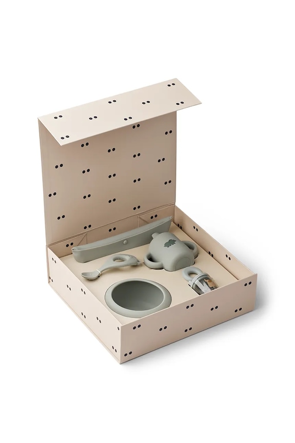 Σετ μαχαιροπίρουνων και πιάτων για παιδιά Liewood Mileah Baby Mealtime Set Συσκευασία Δώρου μπλε LW20421.9BYA