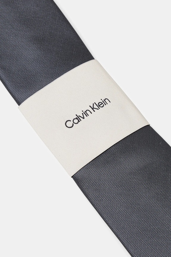 Akcesoria Calvin Klein krawat z dodatkiem jedwabiu CK2111E001 szary