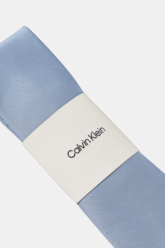 Akcesoria Calvin Klein krawat męski z dodatkiem jedwabiu CK2111E002 niebieski