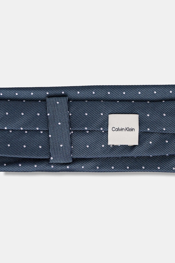 Calvin Klein kravata pánska s prímesou hodvábu CK2111E005 tmavomodrá SS26
