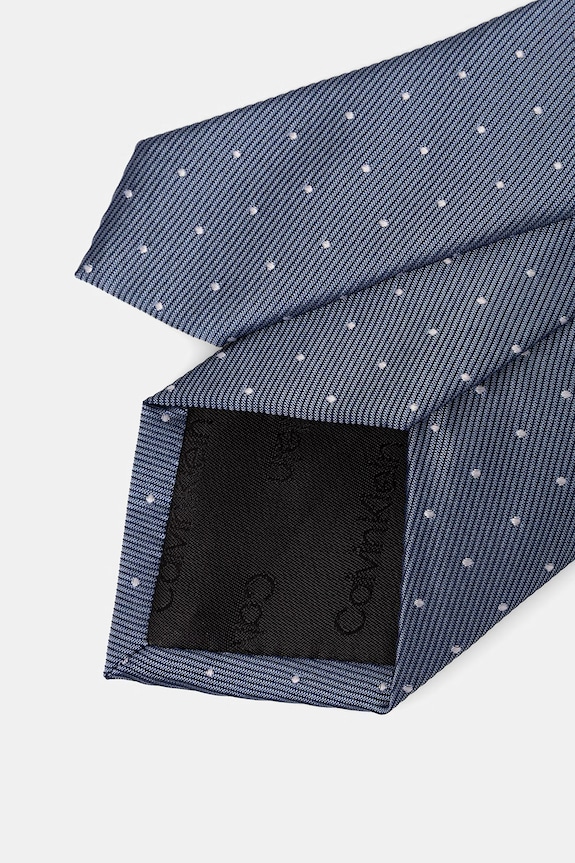 Calvin Klein krawat męski z dodatkiem jedwabiu CK2111E005 niebieski SS26