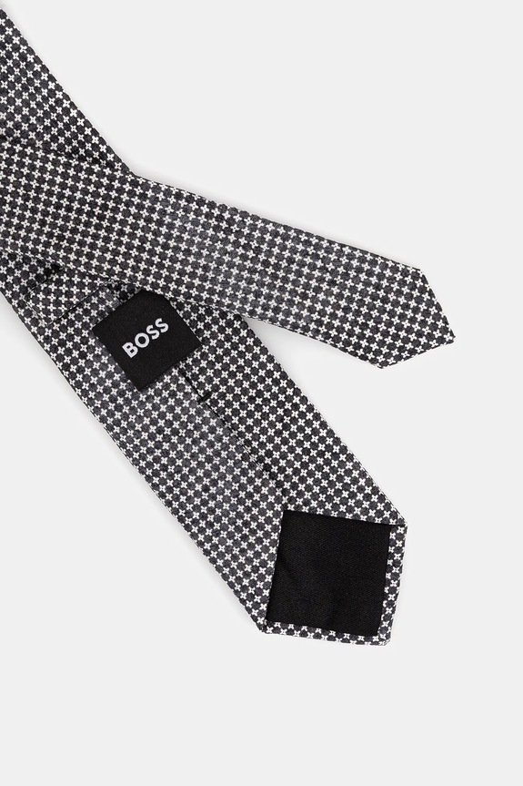 Kravata BOSS H-TIE CM 7.5 253 50546033 sivá AW25