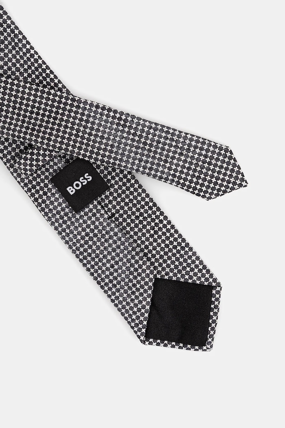 Kravata BOSS H-TIE CM 7.5 253 50546033 sivá AW25