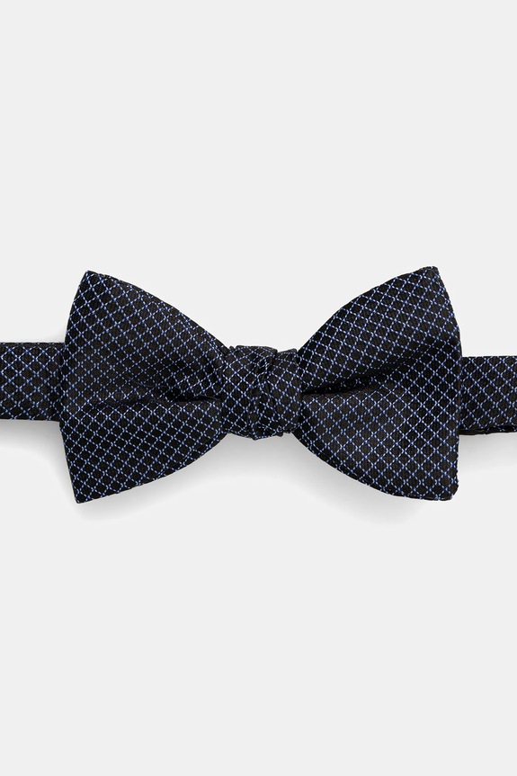 Hodvábny motýlik HUGO Bow tie dressy tmavomodrá 50545445