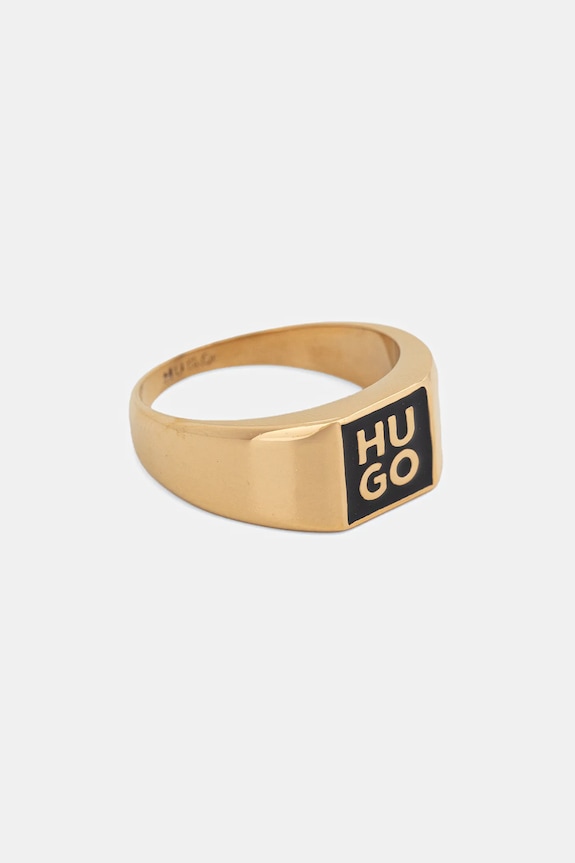 HUGO inel E-STACKEDLOGO2-RIN Gift Box aur 50544511