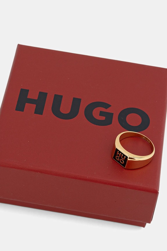 Accesorii HUGO inel E-STACKEDLOGO2-RIN 50544511 aur