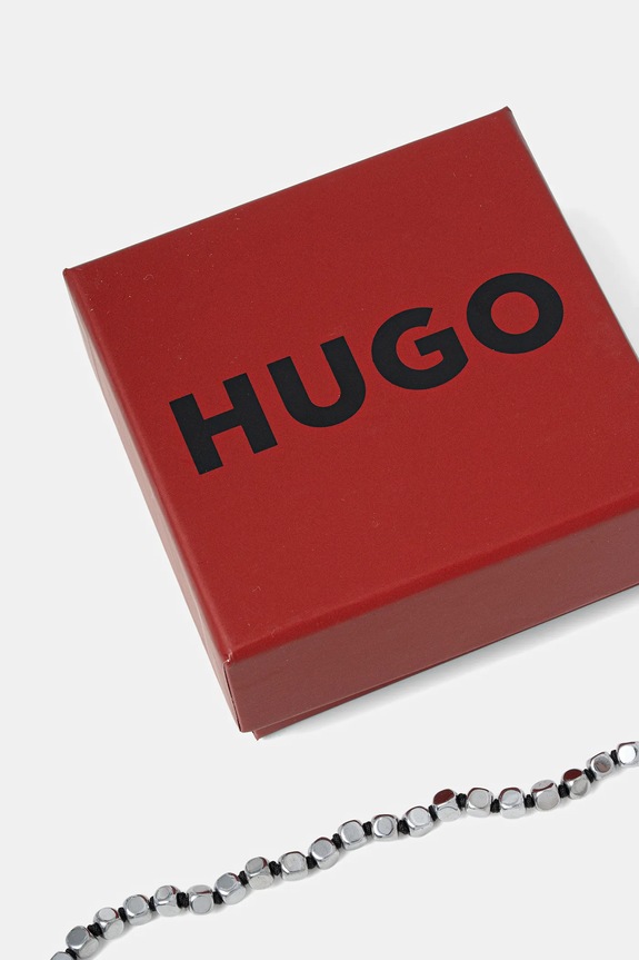 Accesorii HUGO brățară E-CUBESCORD2-BRA 50544514 argintiu