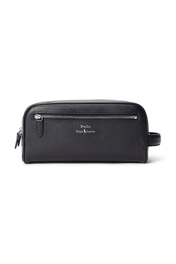 Δερμάτινη τσάντα καλλυντικών Polo Ralph Lauren μαύρο 405966737