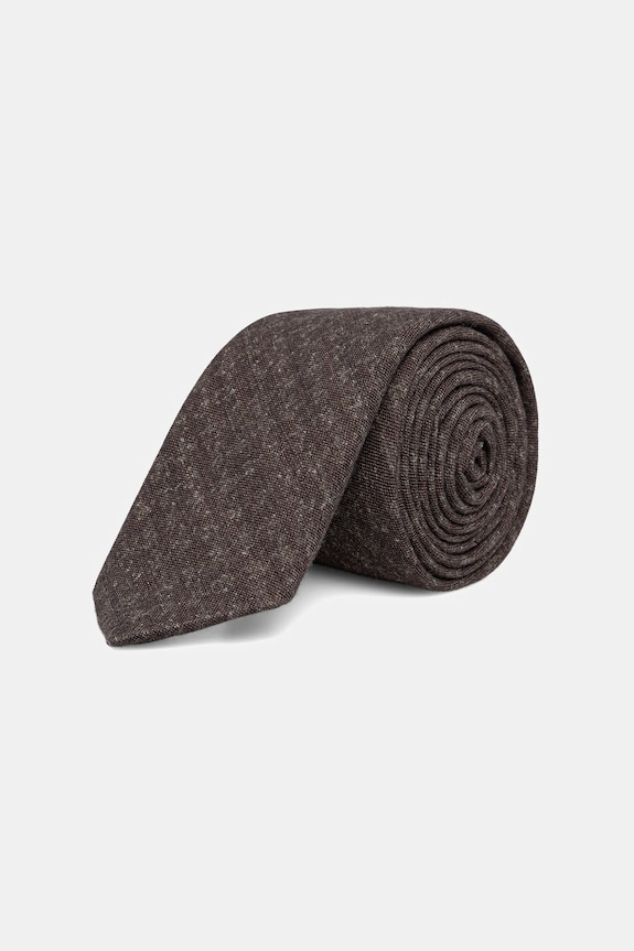 HUGO krawat Tie cm 6 brązowy 50552634