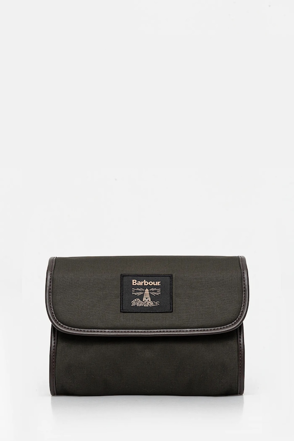 Barbour kozmetikai táska aplikációval zöld MAC0398