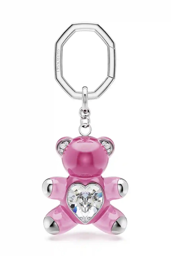 Swarovski breloc TEDDY Cristal Swarovski roz 5735365